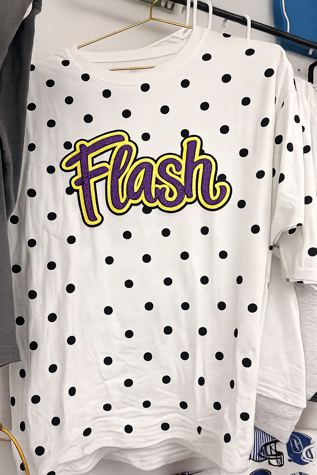 Polka dot Flash  3d embroidery