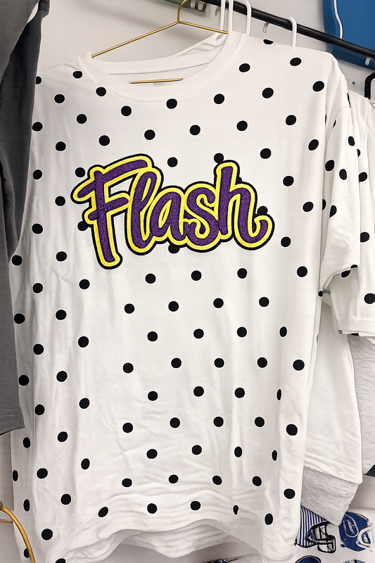 Polka dot Flash  3d embroidery