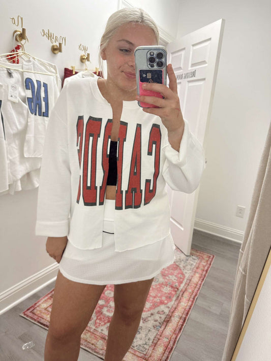 Cardinals Rolled sleeve Cardigan