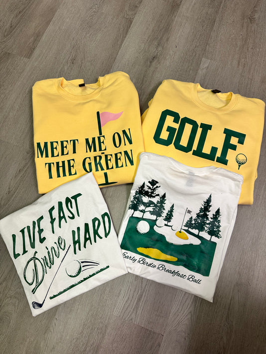 Meet me on the green golf tshirt