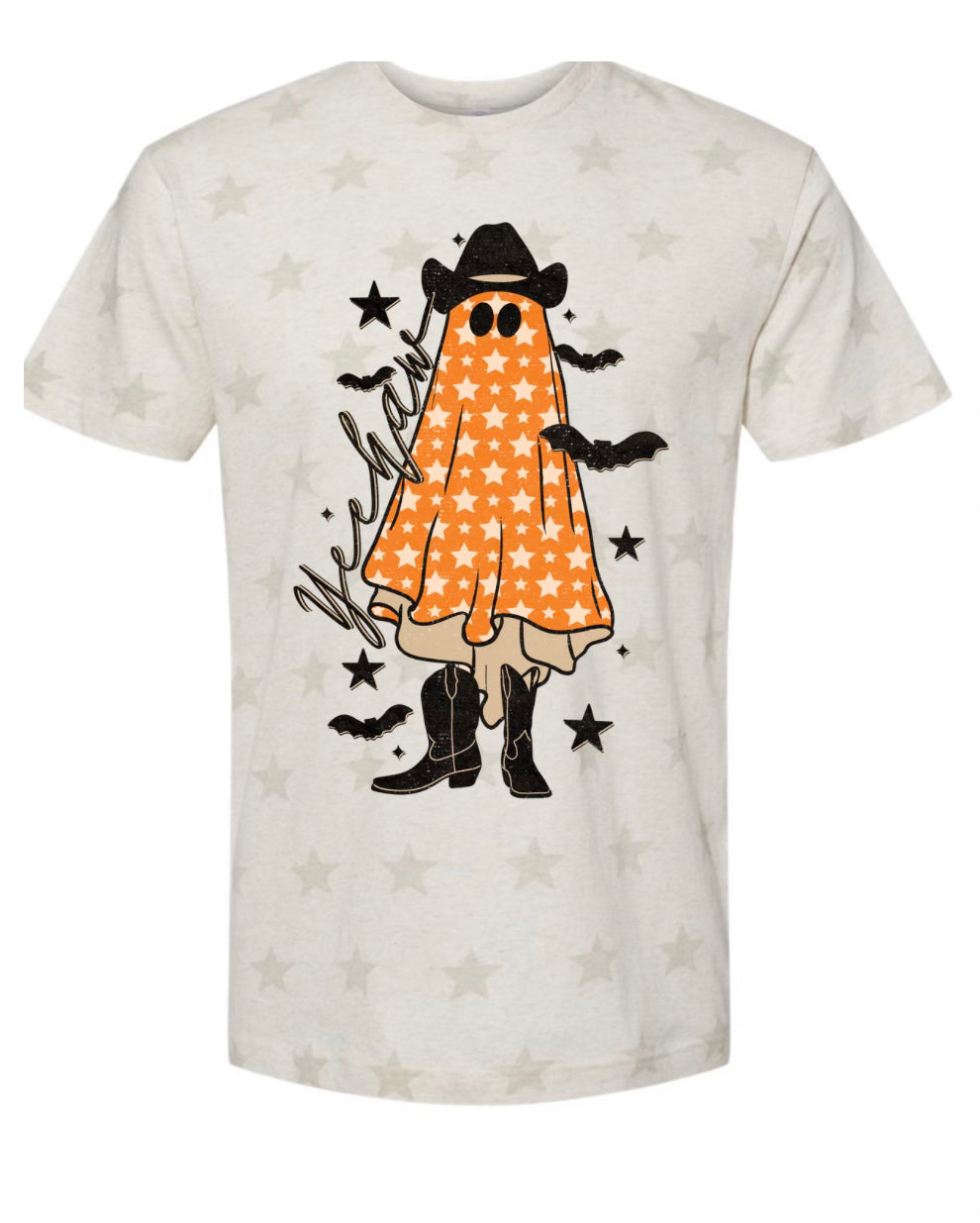 Howdy Ghost on star tee Fall shirt