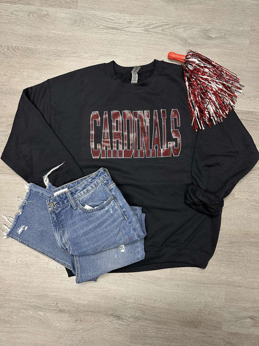 Cardinals red/ black Spangle Spirit Wear