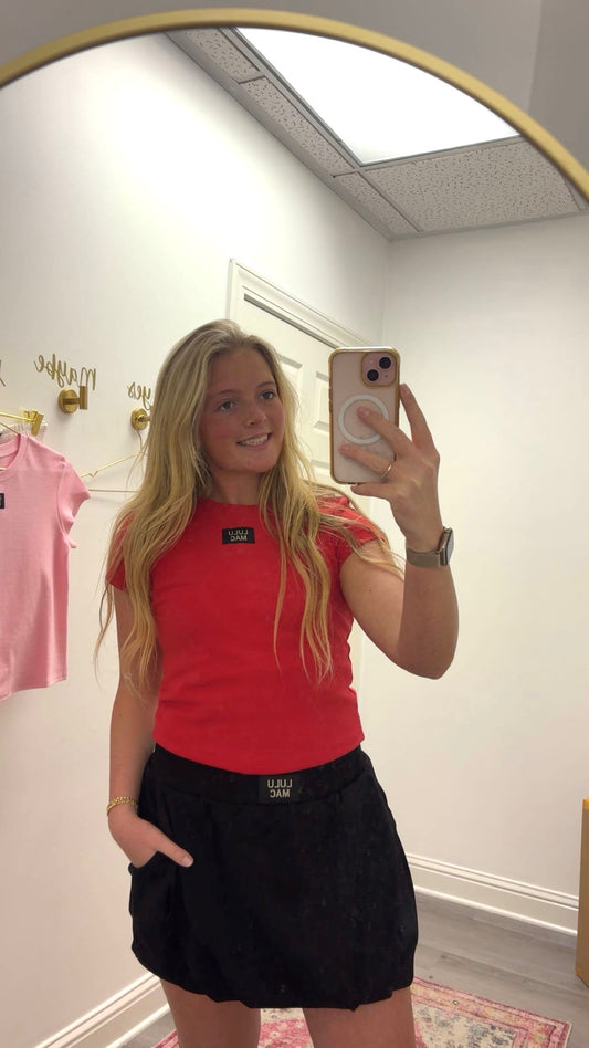 Lulu Mack Baby Doll Tee red