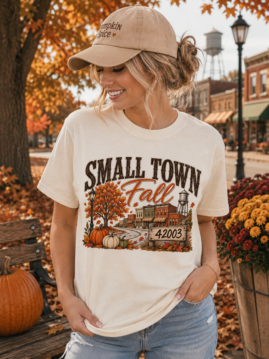 Fall in a small town custom zip code