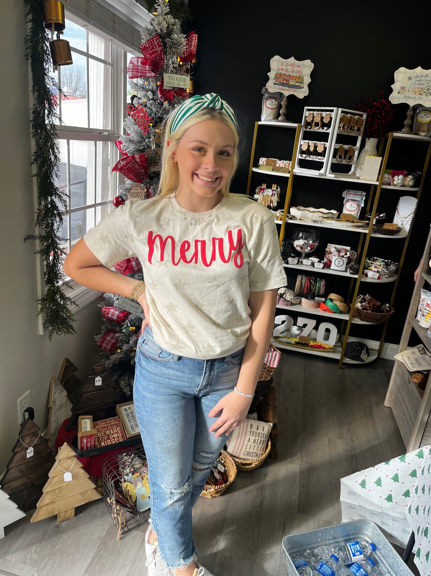 Christmas Merry puff tshirt