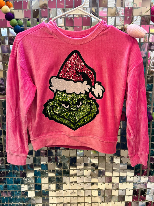 Velour Grinch pullover