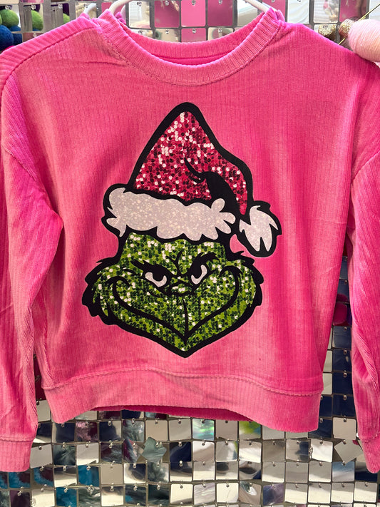 Velour Grinch pullover