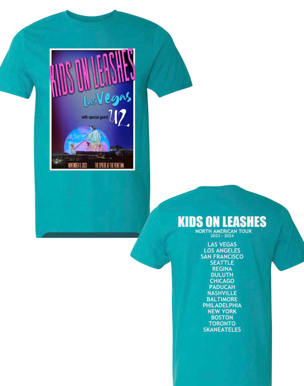 Teal Tour graphic tee