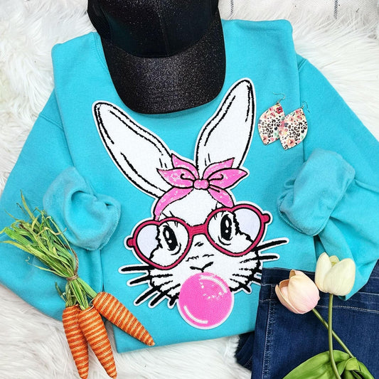 Chenille Bubble Bunny crewneck