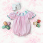 Smocked Pink Bunny Bubble