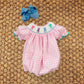 Smocked Pink Bunny Bubble