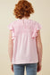 Tween smocked ruffle top