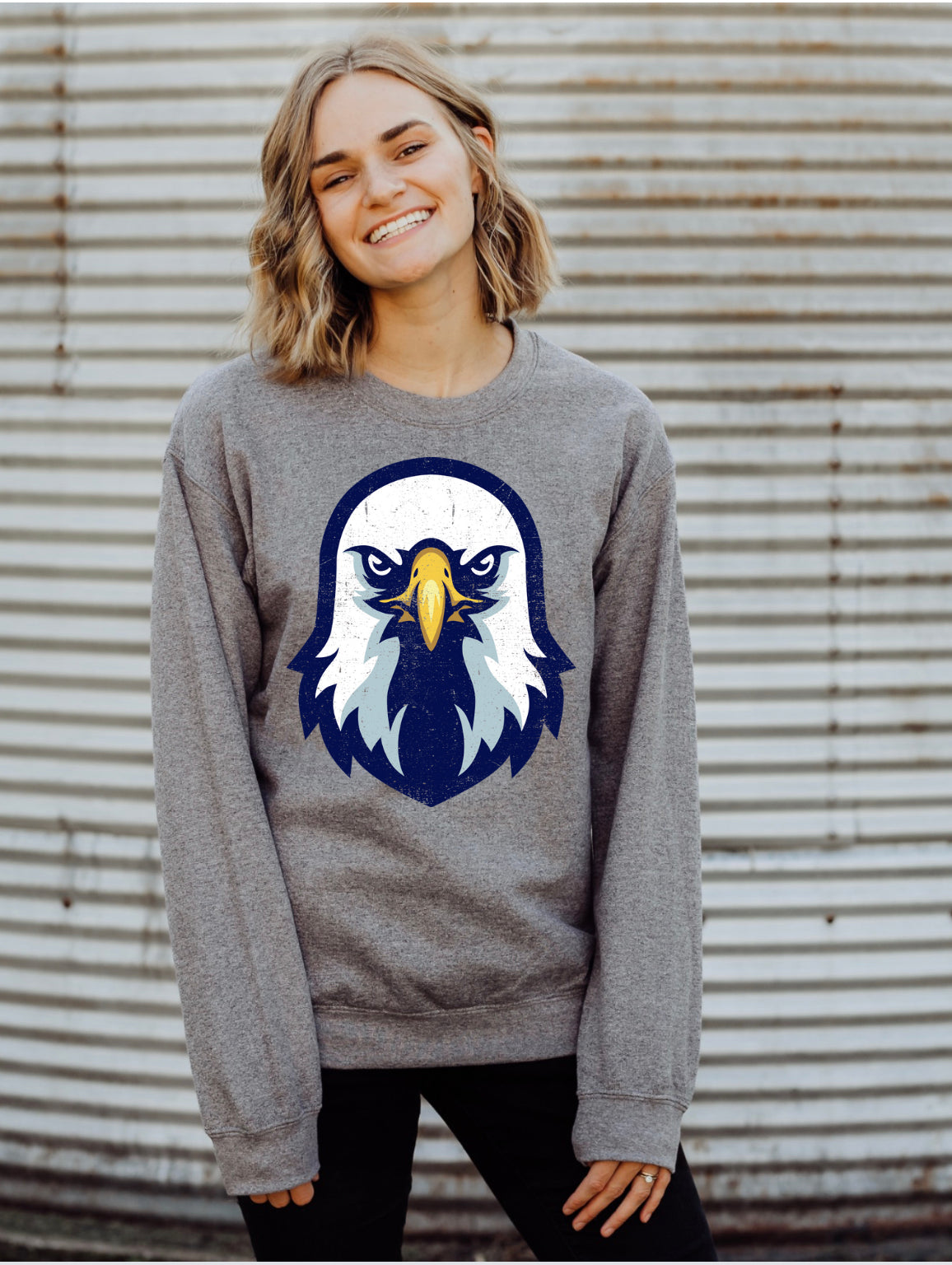 Grunge Eagles T-shirt or crew Spirit Wear