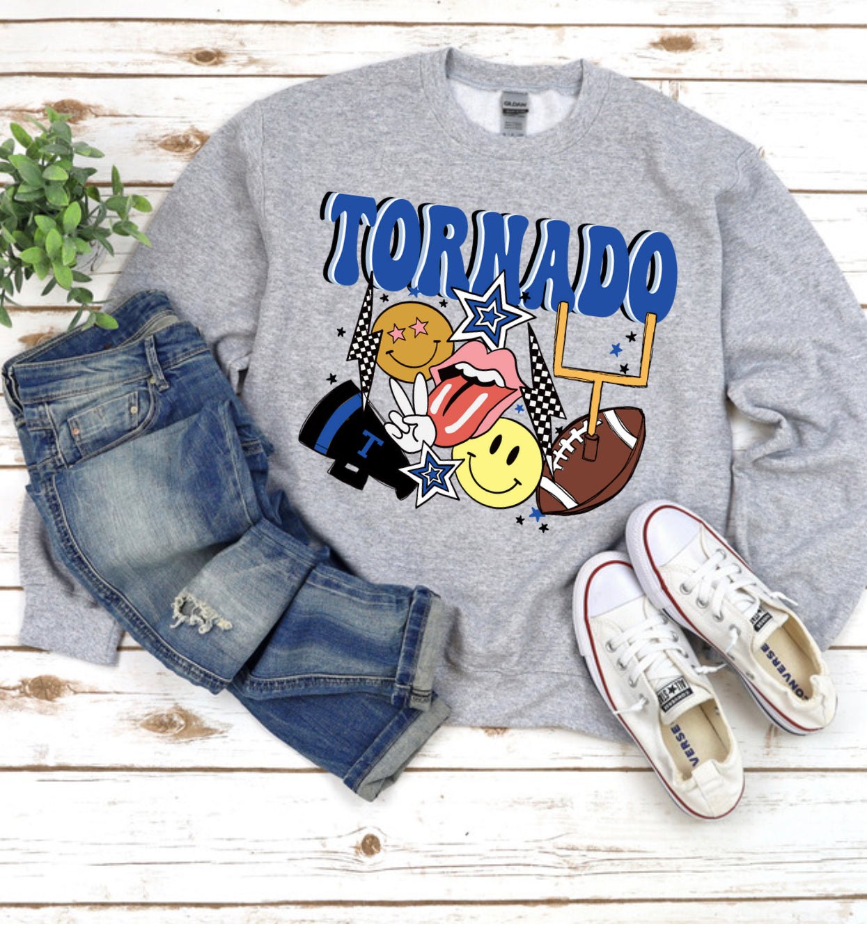 Football Party Time Tornado Spirit Wear