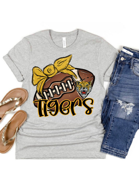 Football Bow Tigers Spirit Wear