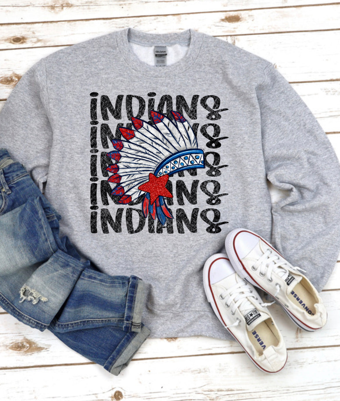 Indians Star Mascot Spirit Wear