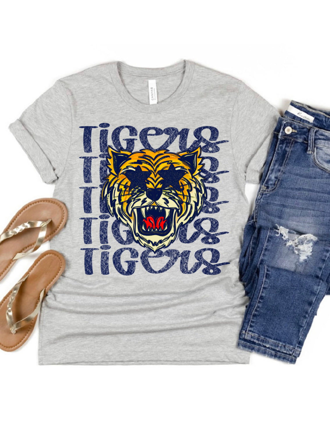 Star Eye Mascot Tigers Blue Spirit Wear